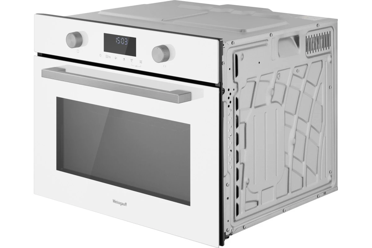 Встраиваемый компактный духовой шкаф с СВЧ Weissgauff OE 4551 DW