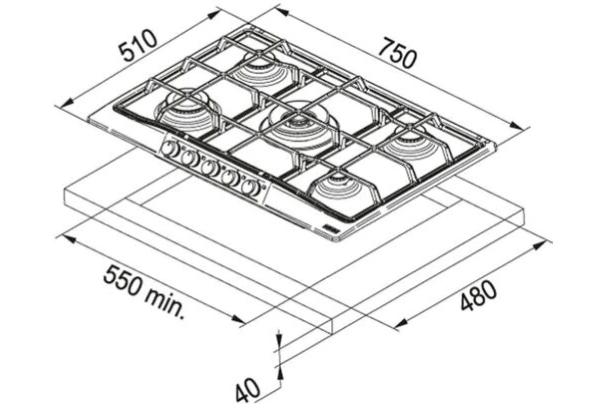 Варочная панель Franke FHTL 755 4G TC BT C