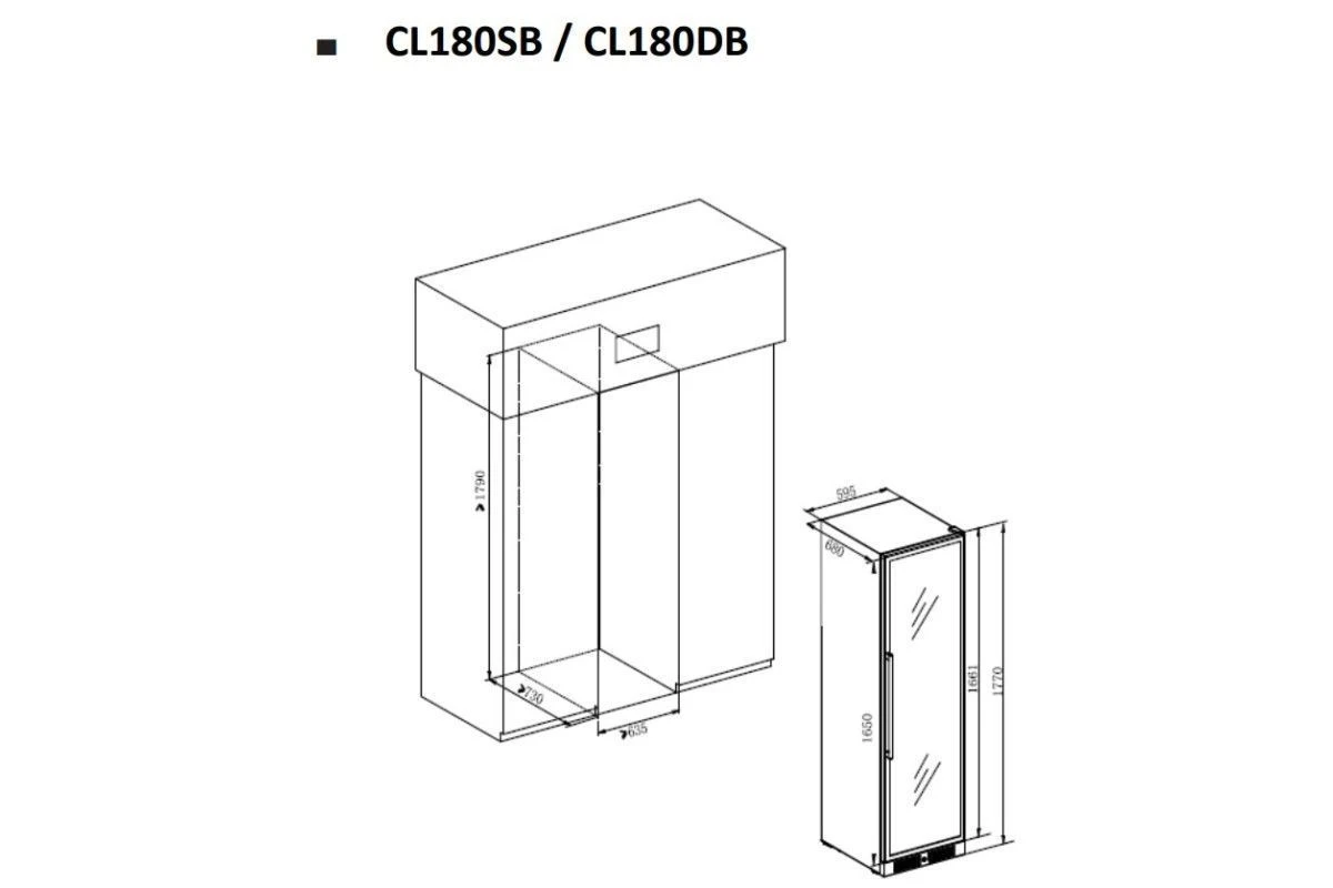 Винный шкаф Temptech Classique CL180SB