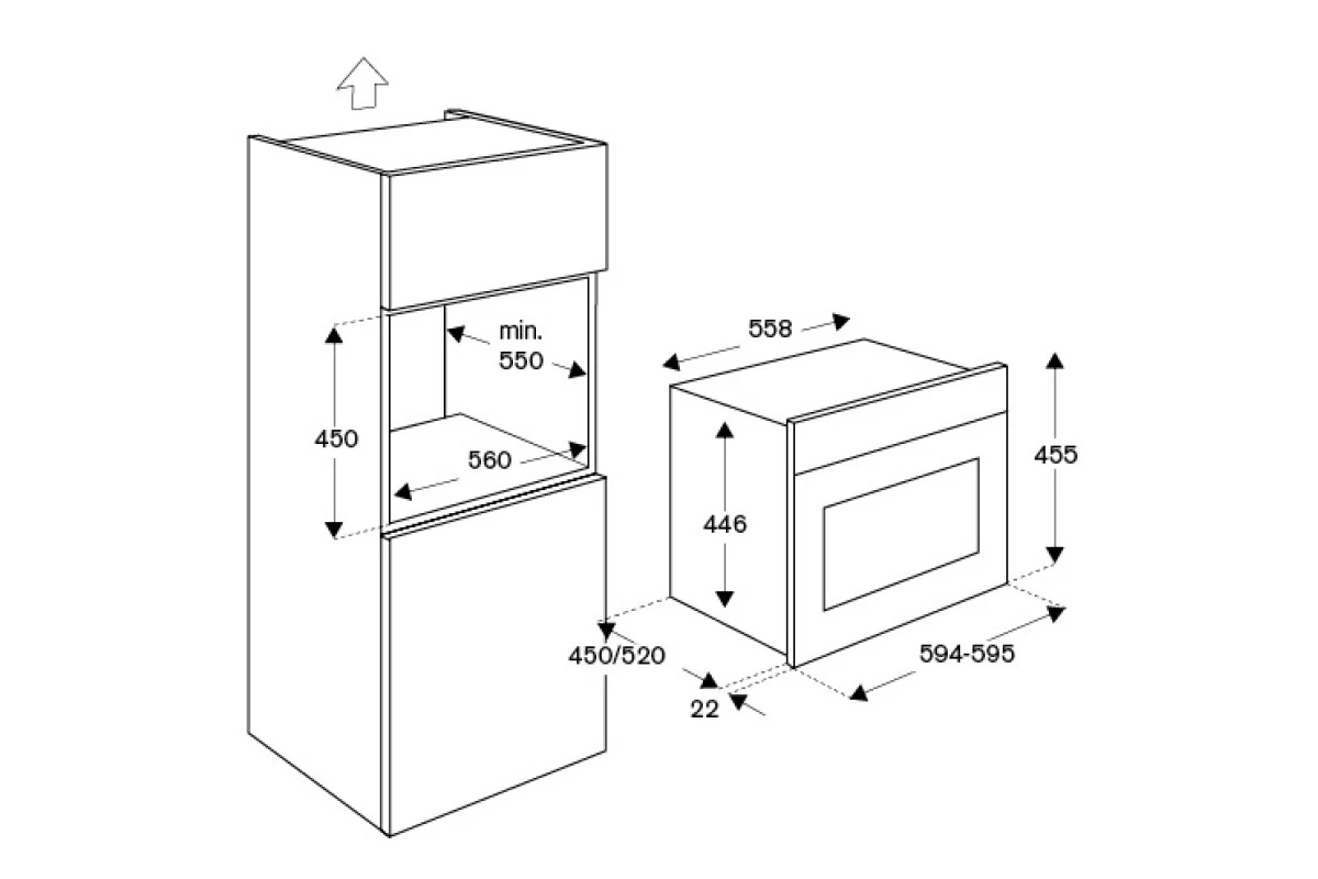 Компактный духовой шкаф Bertazzoni F457HERVTAC