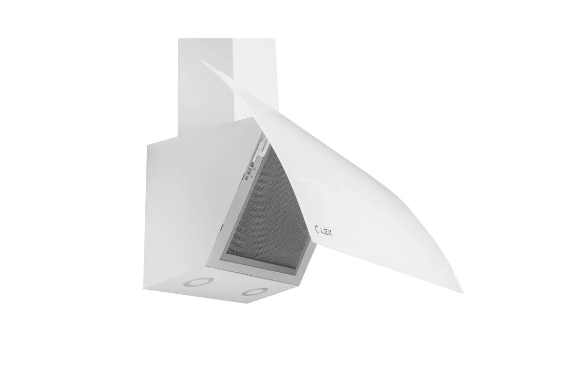 Наклонная кухонная вытяжка LEX Plaza GS 900 White
