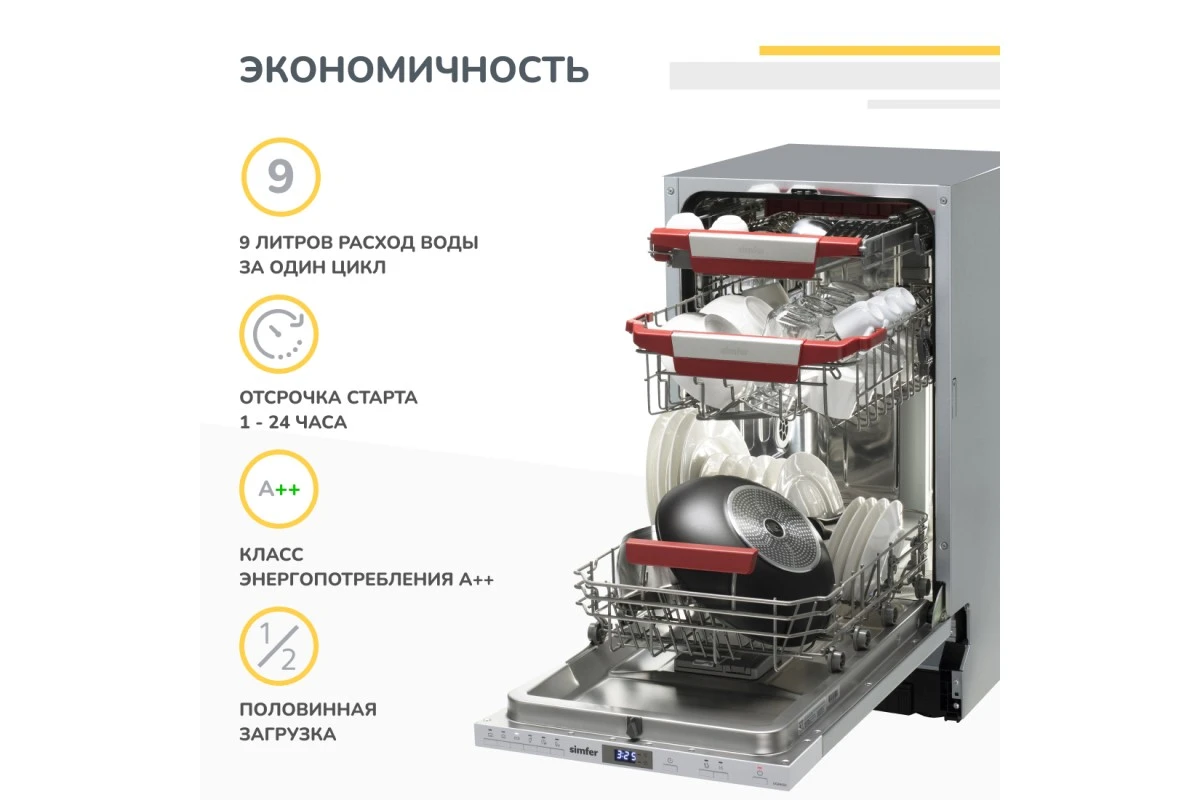 Встраиваемая посудомоечная машина Simfer DGB4602