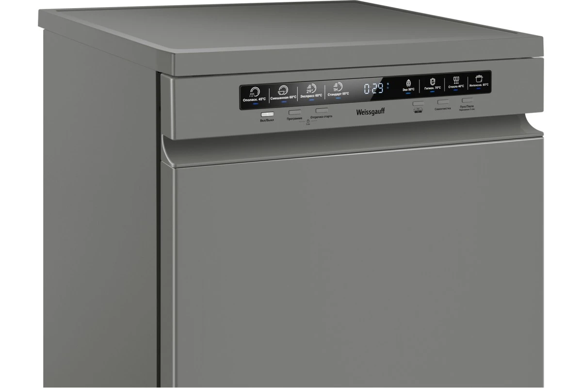 Посудомоечная машина Weissgauff DW 6038 D Dual Wash Silver