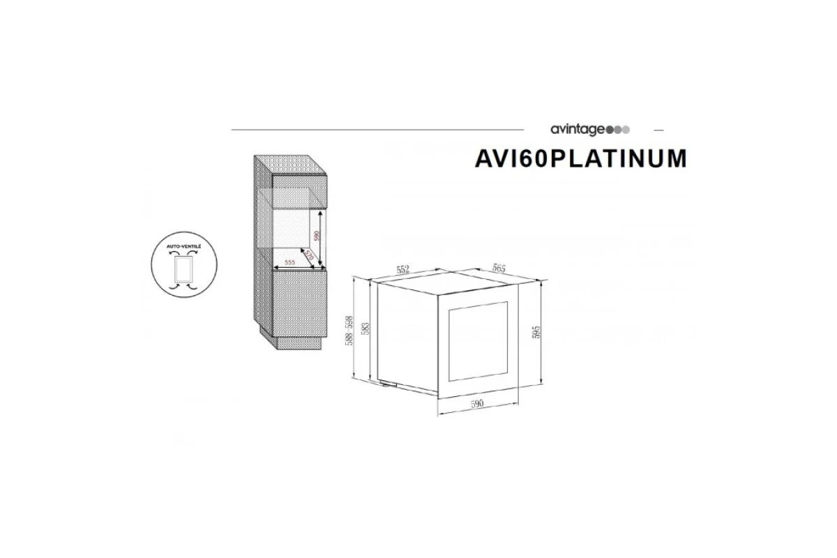 Двухзонный винный шкаф Avintage AVI60PLATINUM