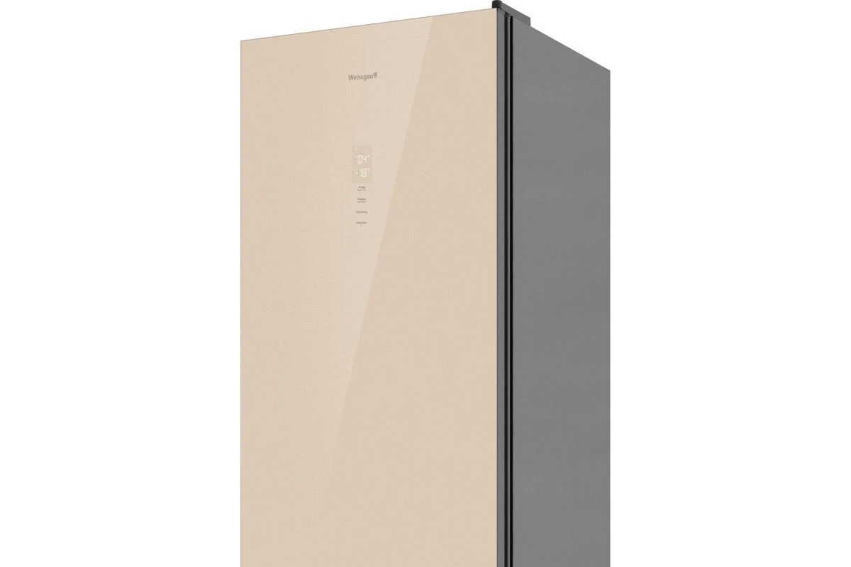 Отдельностоящий холодильник Weissgauff WRK 195 D Full NoFrost Beige Glass