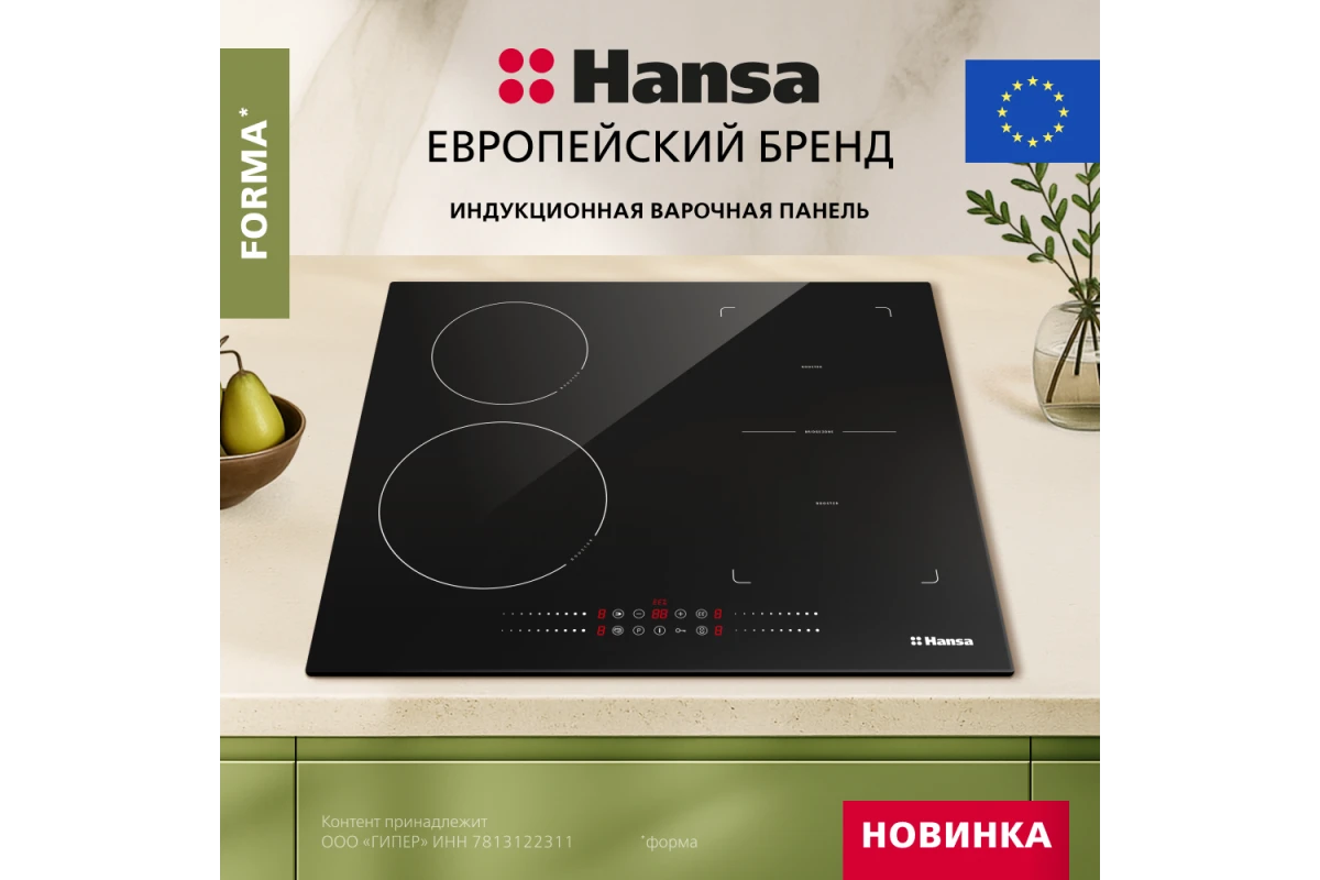 Индукционная варочная панель Hansa FORMA BHI68600 черная