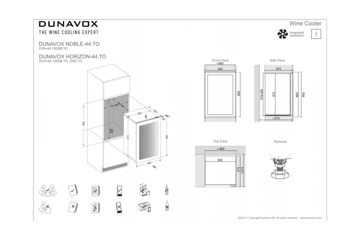 Винный шкаф Dunavox DVH-44.120DMB.TO