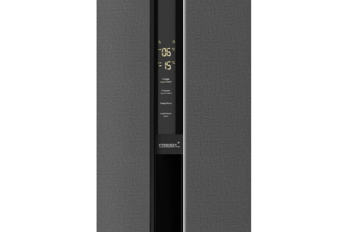 Отдельностоящий холодильник с инвертором Weissgauff WSBS 600 NoFrost Inverter Bru Steel Glass