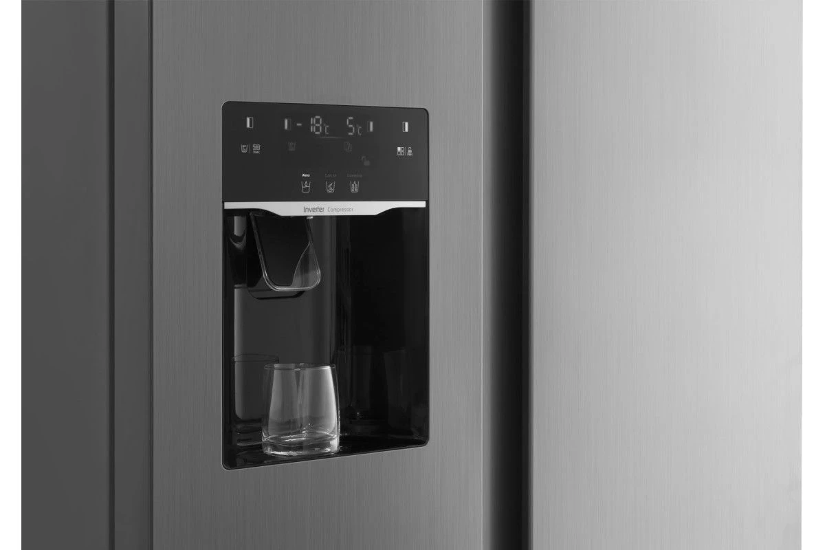 Отдельностоящий холодильник с инвертором и генератором льда Weissgauff WSBS 695 NFX Inverter Ice Maker