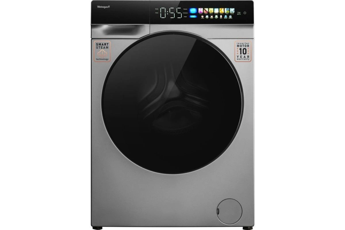 Стиральная машина с инвертором и паром Weissgauff WM 998 Full Touch DC Inverter Steam Silver
