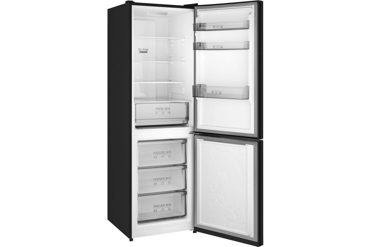 Отдельностоящий холодильник с инвертором Weissgauff WRK 185 Total NoFrost Inverter Black Glass