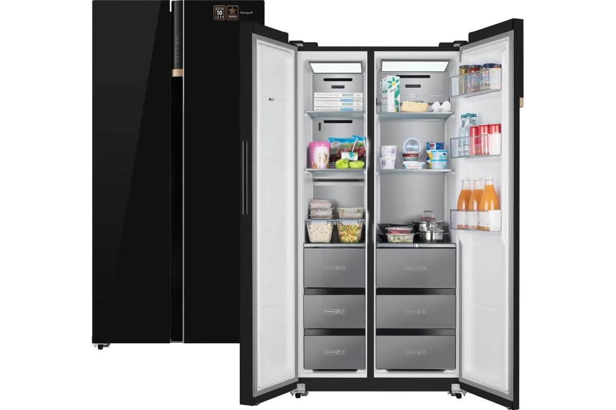 Отдельностоящий холодильник с инвертором Weissgauff WSBS 590 BG NoFrost Inverter Premium