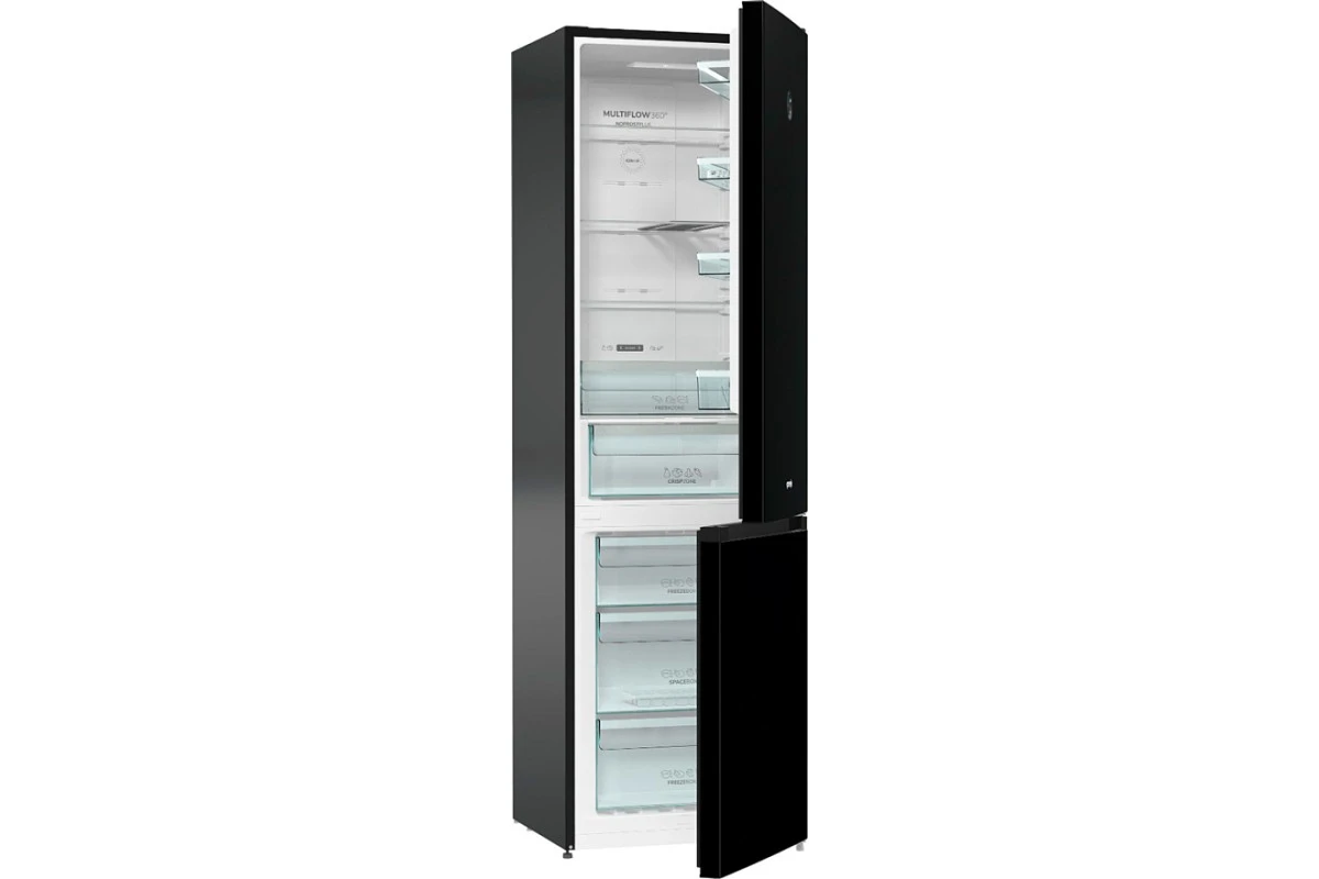 Отдельностоящий двухкамерный холодильник Gorenje NRK6201SYBK