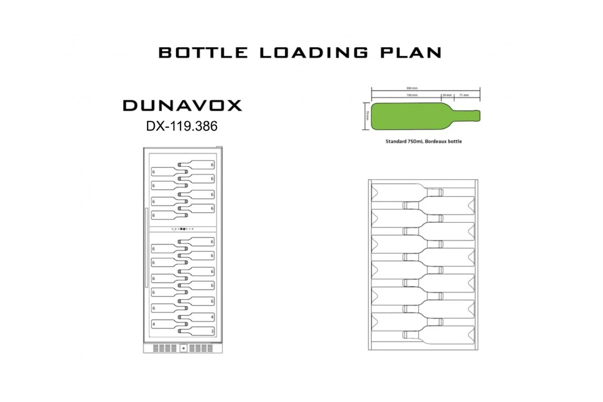 Винный шкаф Dunavox DX-119.386DB
