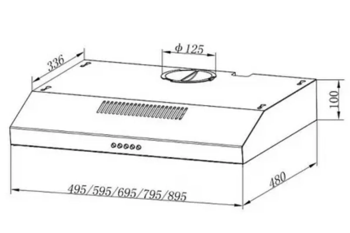 Подвесная вытяжка Evelux Ulla 60 W