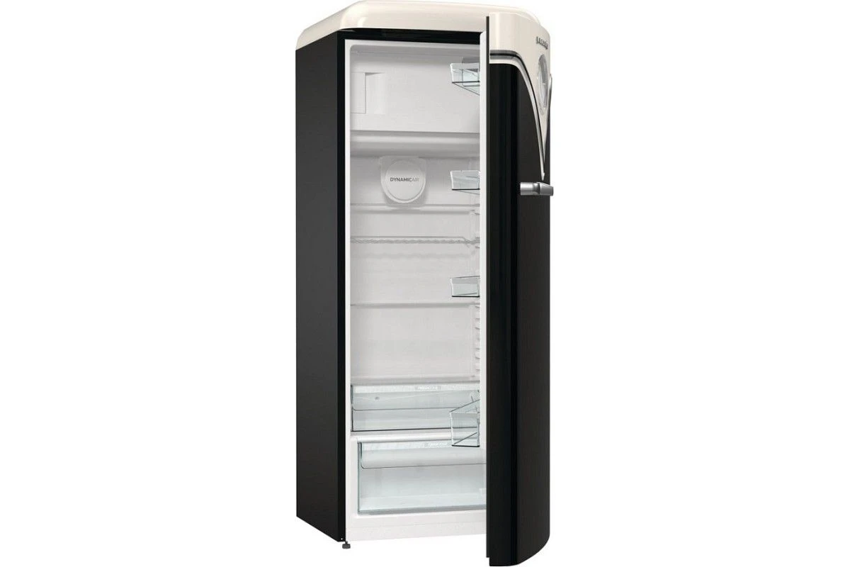 Отдельностоящий двухкамерный холодильник Gorenje OBRB615DBK