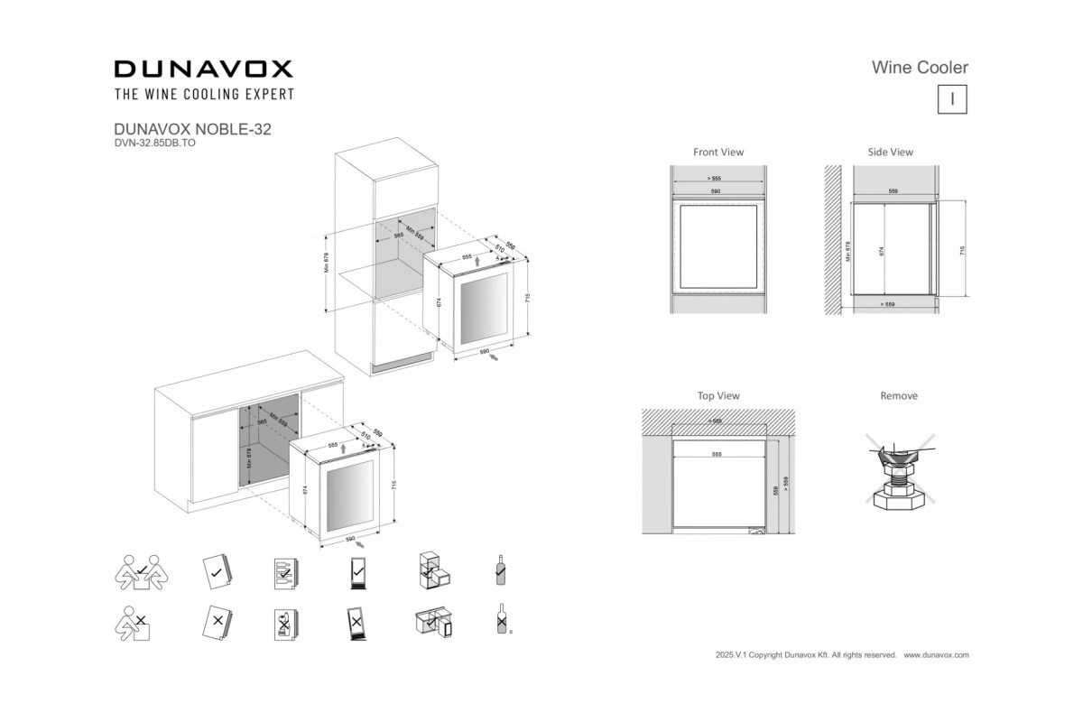 Винный шкаф Dunavox DVN-32.85DB.TO