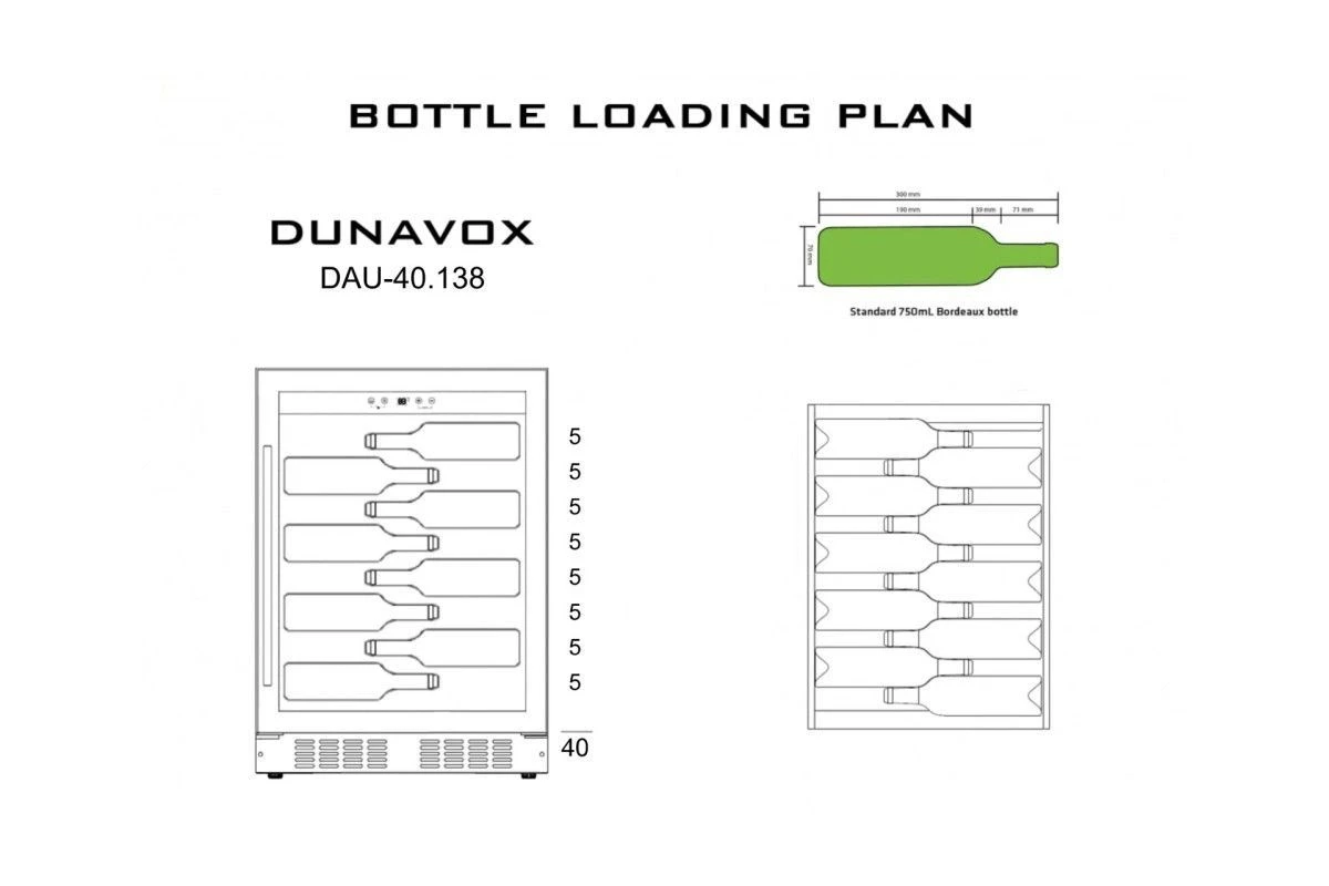 Винный шкаф Dunavox DAU-40.138B