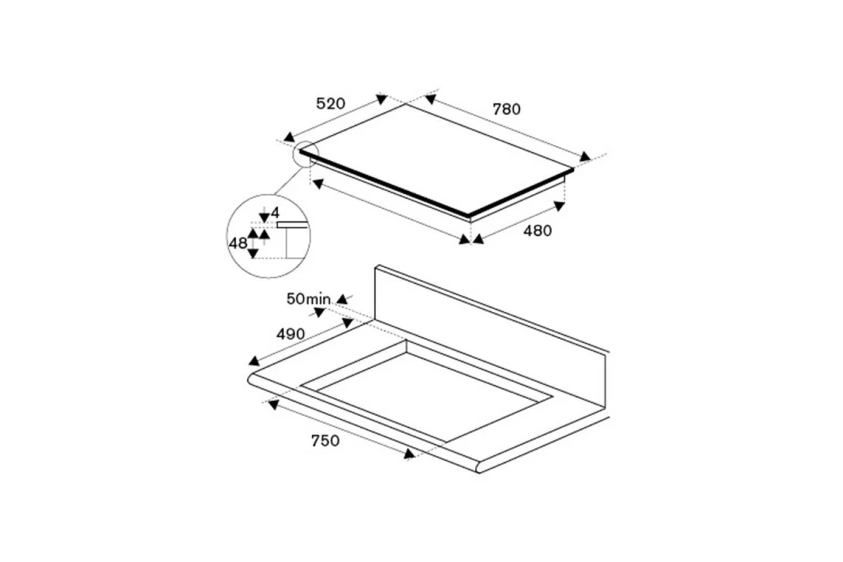 Индукционная варочная панель Bertazzoni Modern P784IC1B2NEE черная