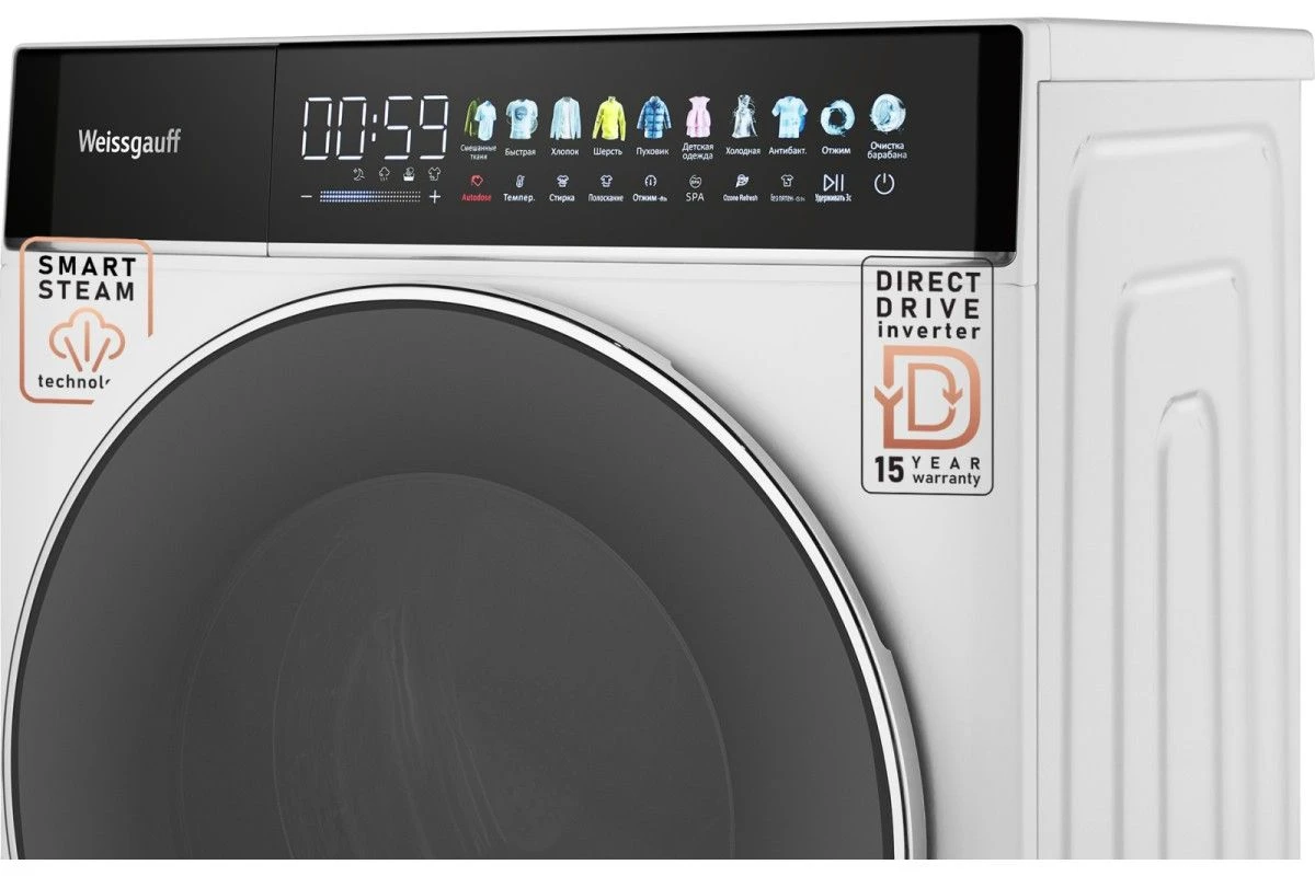 Стиральная машина с прямым приводом Weissgauff WM 58411 Direct Drive Inverter Premium Steam
