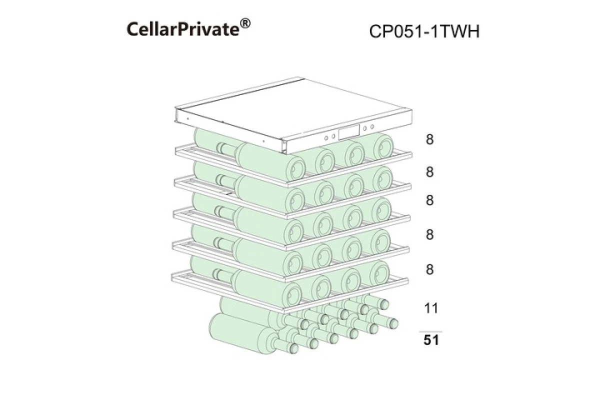 Винный шкаф Cellar Private CP051-1TWH