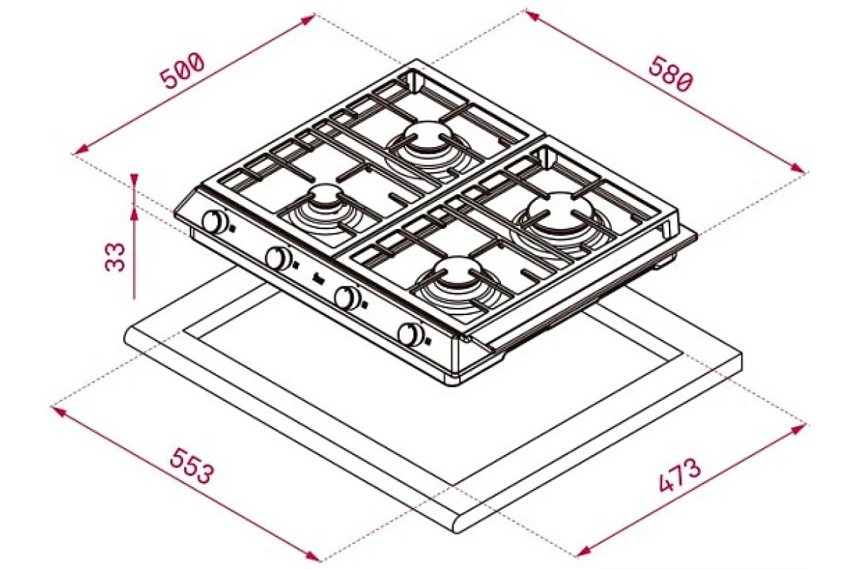 Варочная панель Teka EX 60.1 4G AI AL CI DR