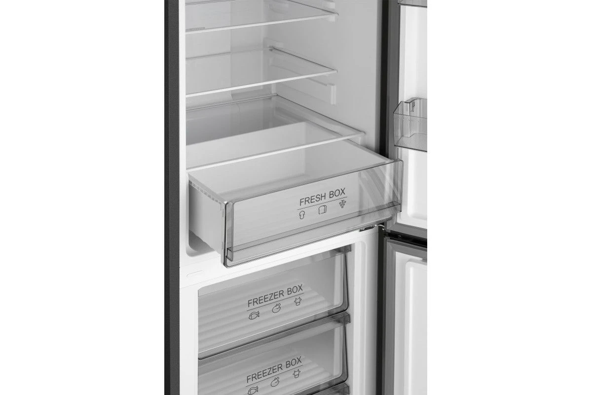 Отдельностоящий холодильник с инвертором Weissgauff WRK 185 Total NoFrost Inverter Black Glass