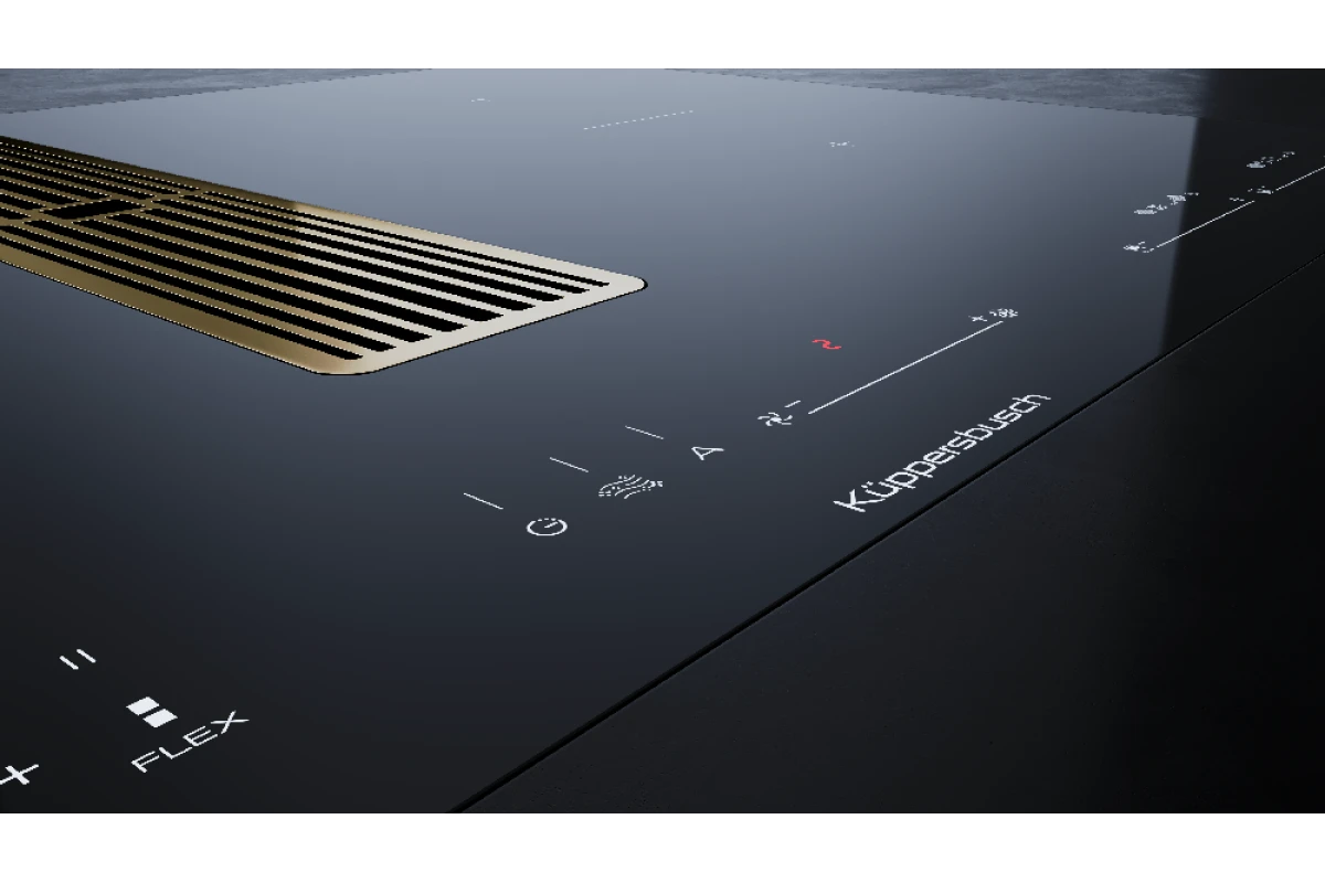 Индукционная варочная панель с вытяжкой Kuppersbusch KMI 8590.0 SR Gold