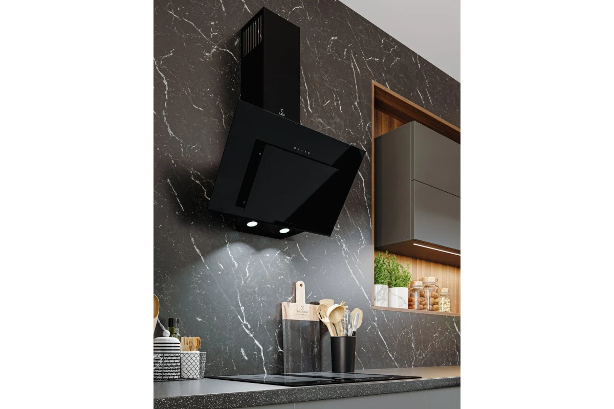 Наклонная кухонная вытяжка LEX Mira GS 600 Black
