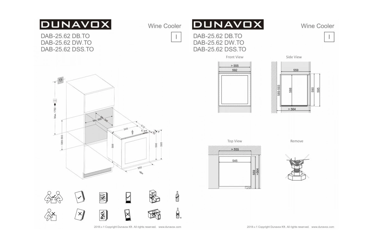 Винный шкаф Dunavox DAB-25.62DSS.TO