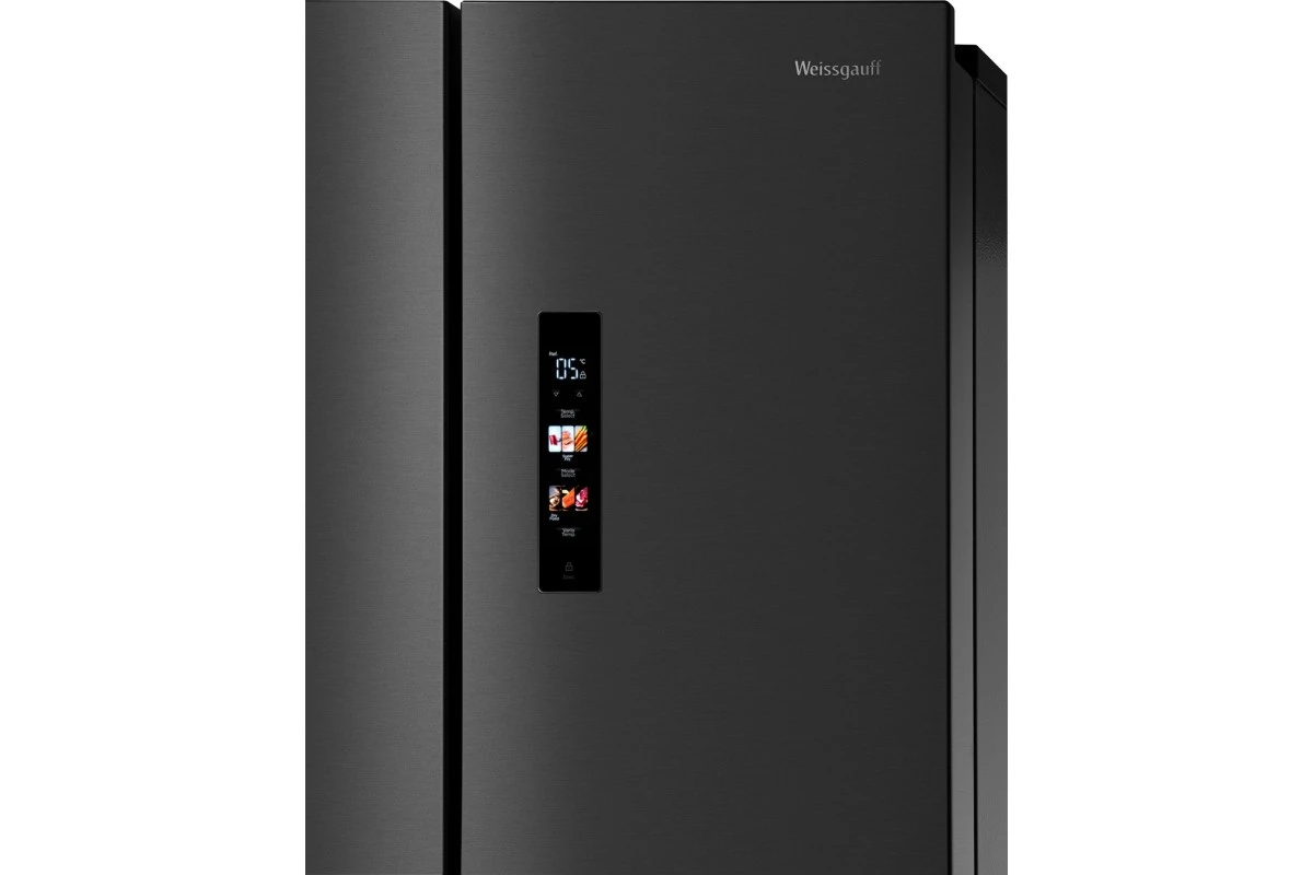 Отдельностоящий холодильник с инвертором Weissgauff WCD 480 Total NoFrost Inverter Silk Inox Built-in