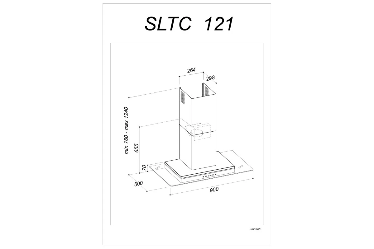 Настенная вытяжка Sirius SLTC 121 TIKAL B