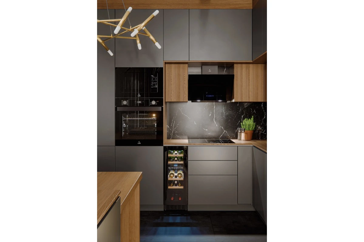 Винный шкаф отдельностоящий LEX LWD3017BL DUAL ZONE
