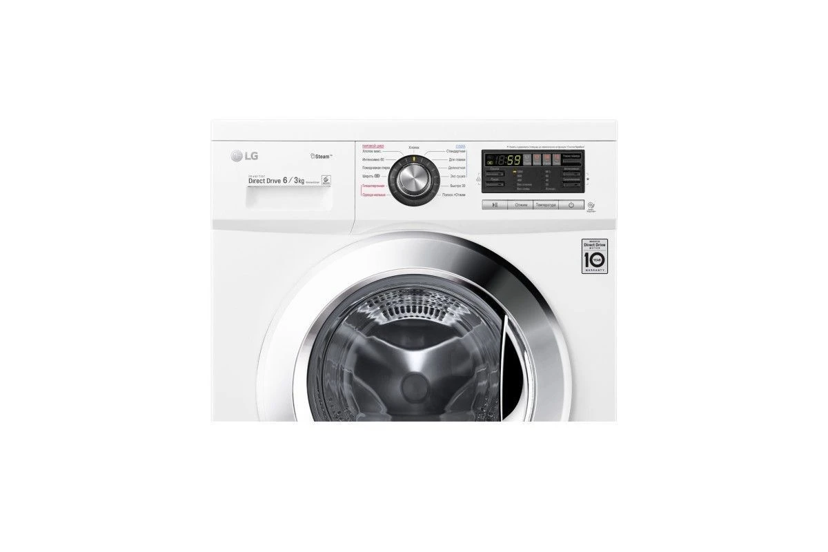Узкая стиральная машина с сушкой LG F1296CDS3