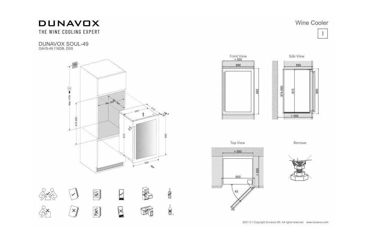 Винный шкаф Dunavox DAVS-49.116DSS