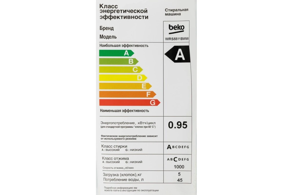 Стиральная машина Beko WRS5511BWW