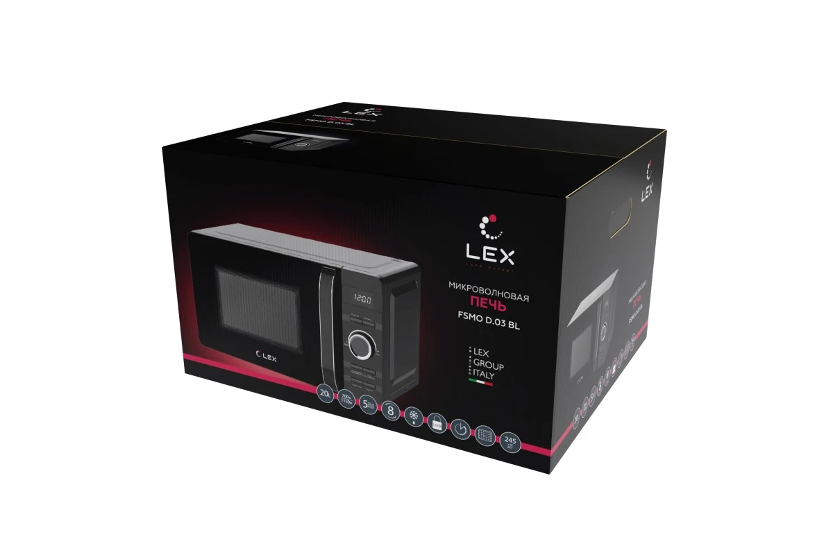 Отдельностоящая микроволновая печь LEX FSMO D.03 BL