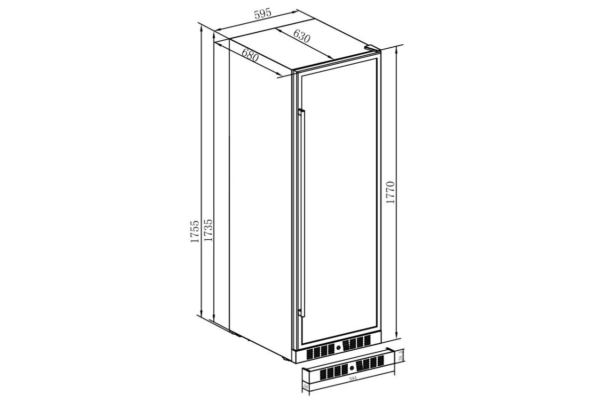 Винный шкаф Temptech Stockholm ST180DRB