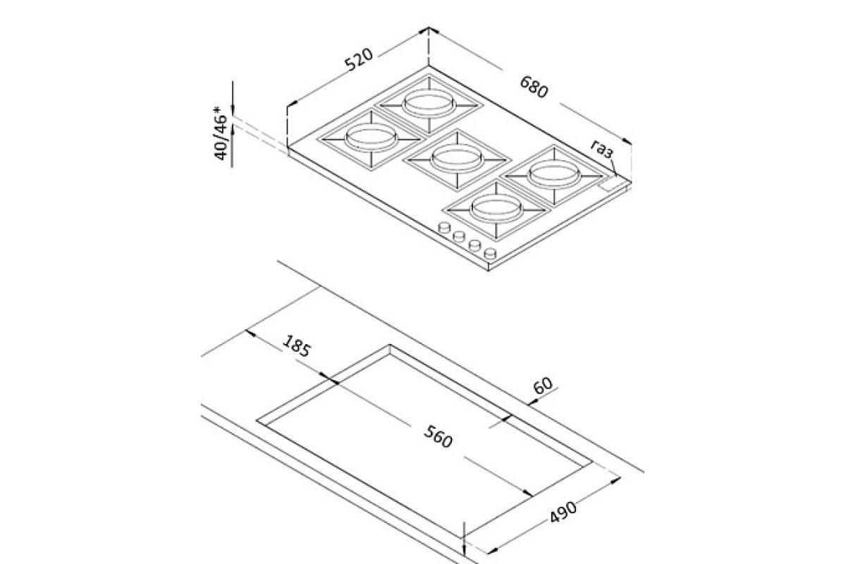 Варочная панель Korting HG 761 CTGN
