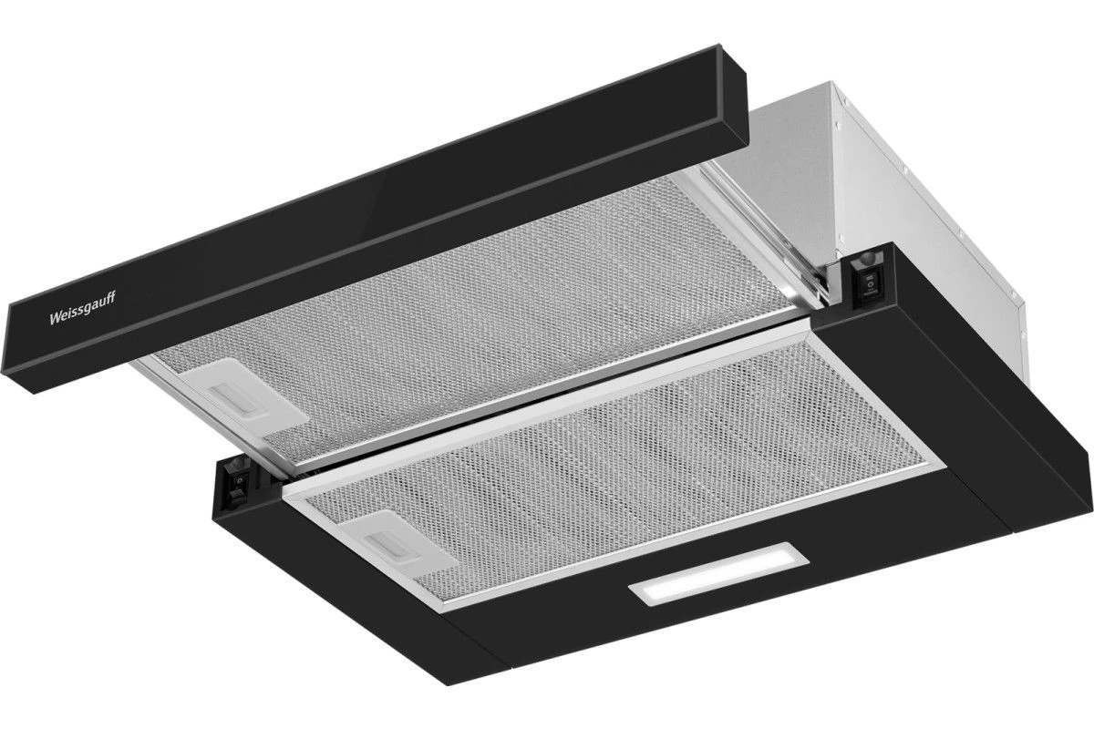 Кухонная встраиваемая вытяжка Weissgauff TEL 500 Black Glass