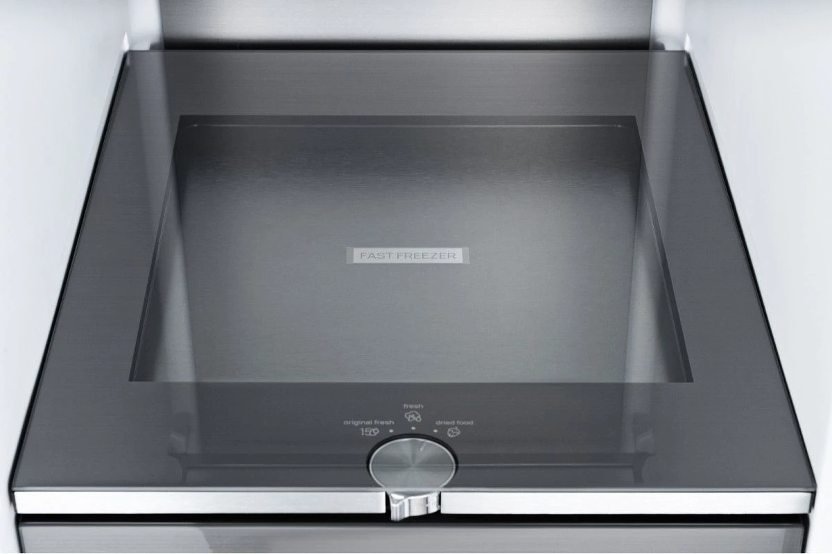 Отдельностоящий холодильник с инвертором Weissgauff WSBS 590 NoFrost Inverter Premium Dark Grey Glass