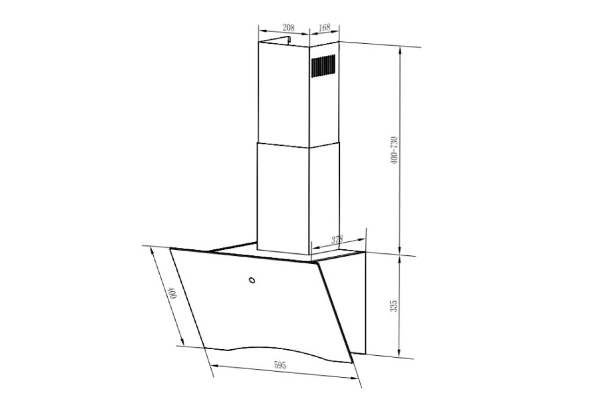 Каминная вытяжка Weissgauff Assy 60 TC BL