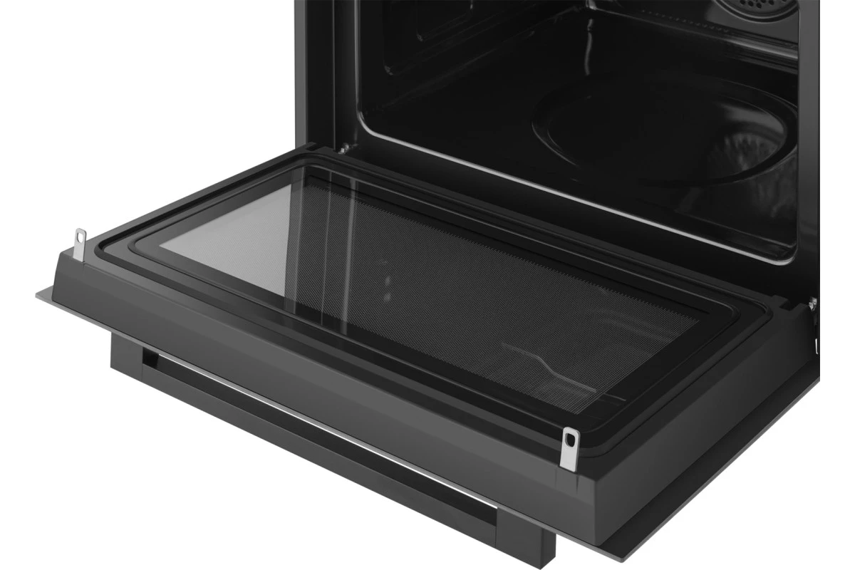 Встраиваемый компактный духовой шкаф с СВЧ Weissgauff OE 4551 DB Black Edition
