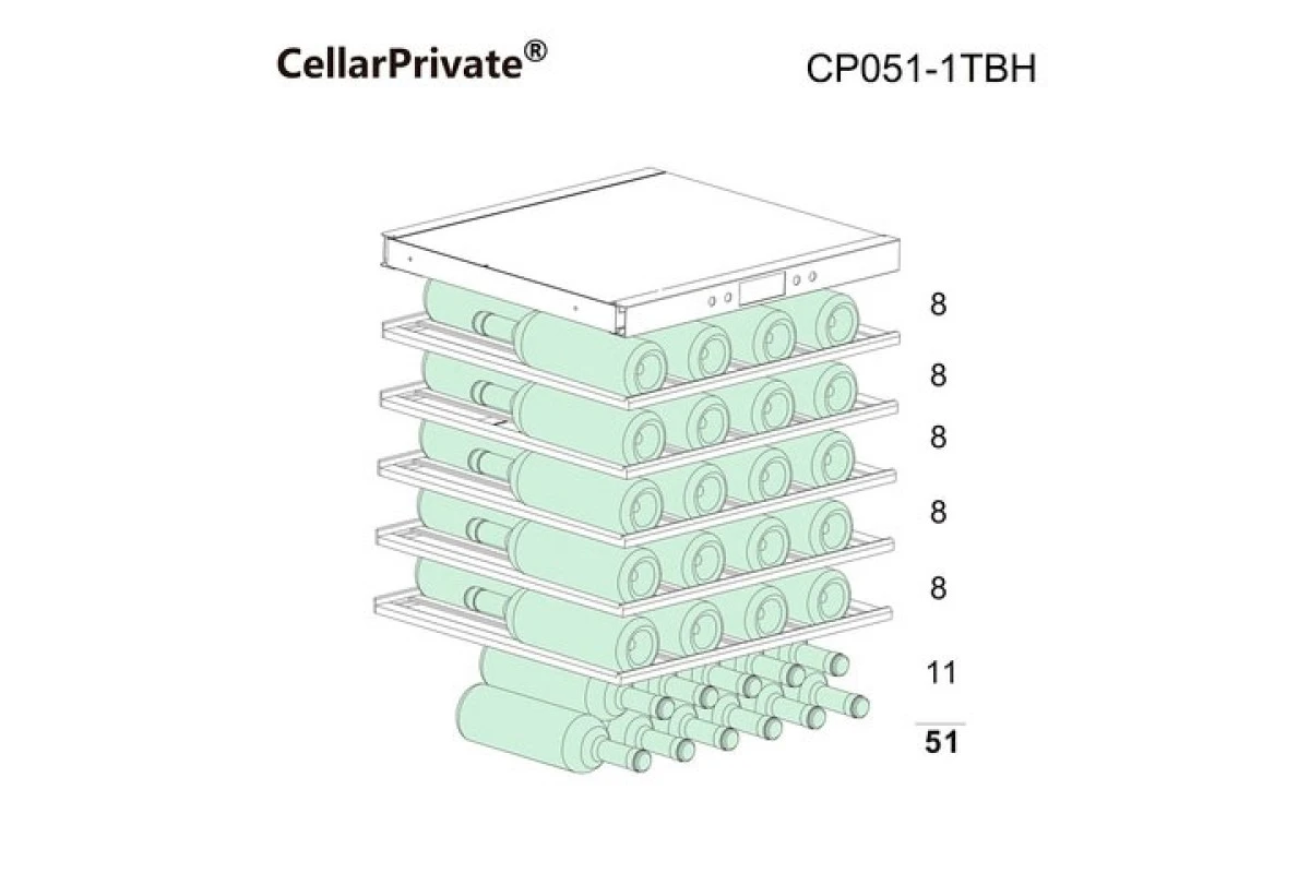 Винный шкаф Cellar Private CP051-1TBH