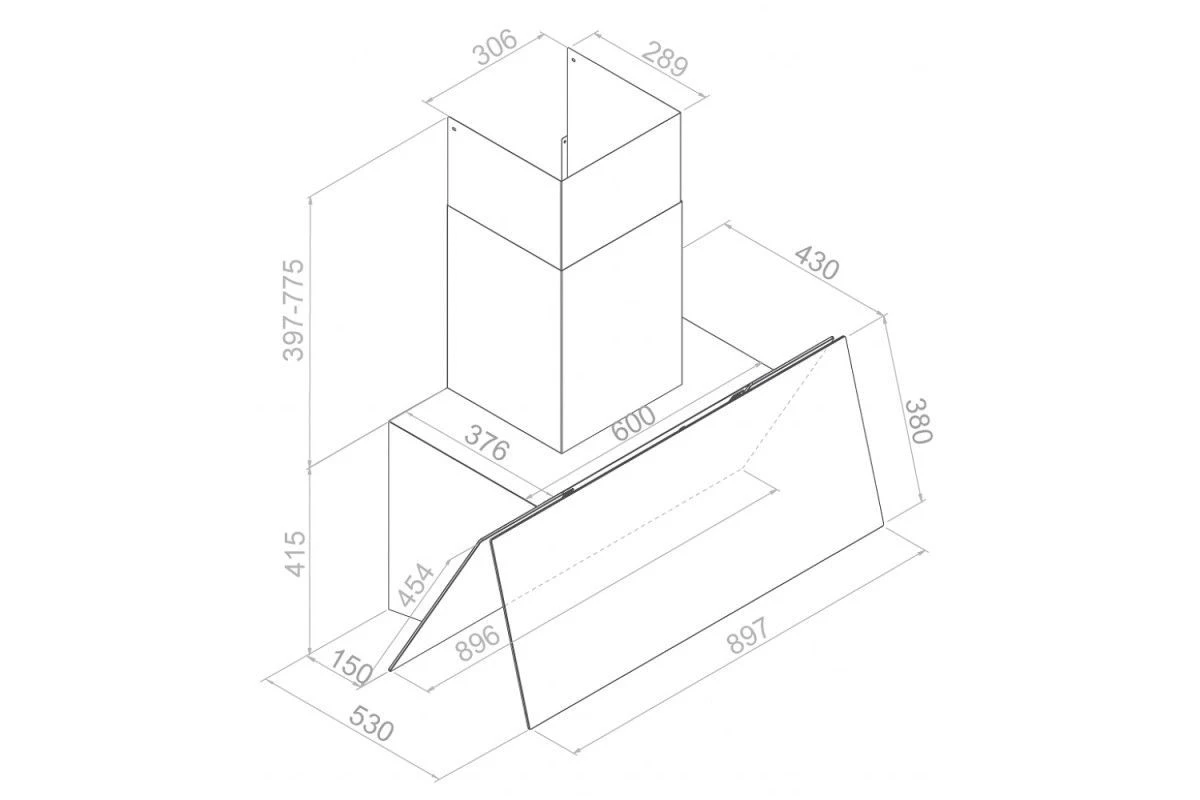 Вытяжка Pando P-725/90 CR.BLANCO V.850 ECO SEC PLUS