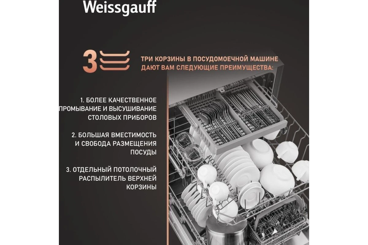Встраиваемая посудомоечная машина Weissgauff BDW 6036 D AutoOpen