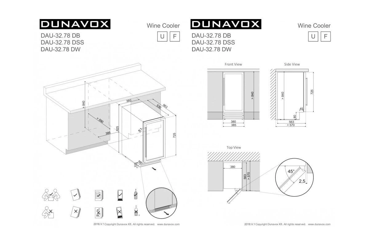 Винный шкаф Dunavox DAU-32.78DB