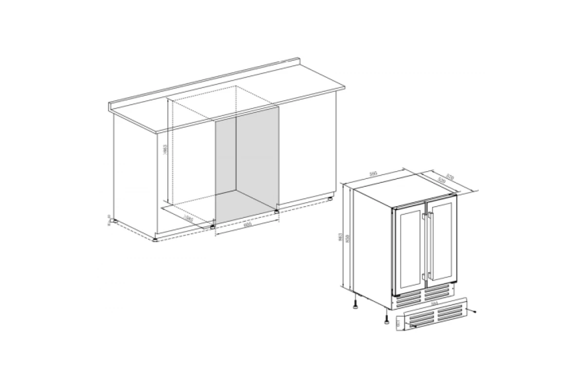 Винный шкаф Temptech WP2DQ60DCB