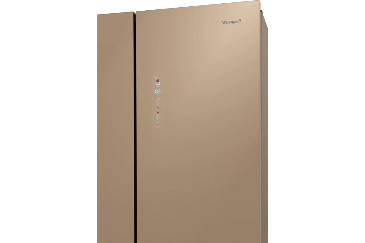 Отдельностоящий холодильник с инвертором Weissgauff WCD 510 Built-in Inverter NoFrost Сhampagne Glass