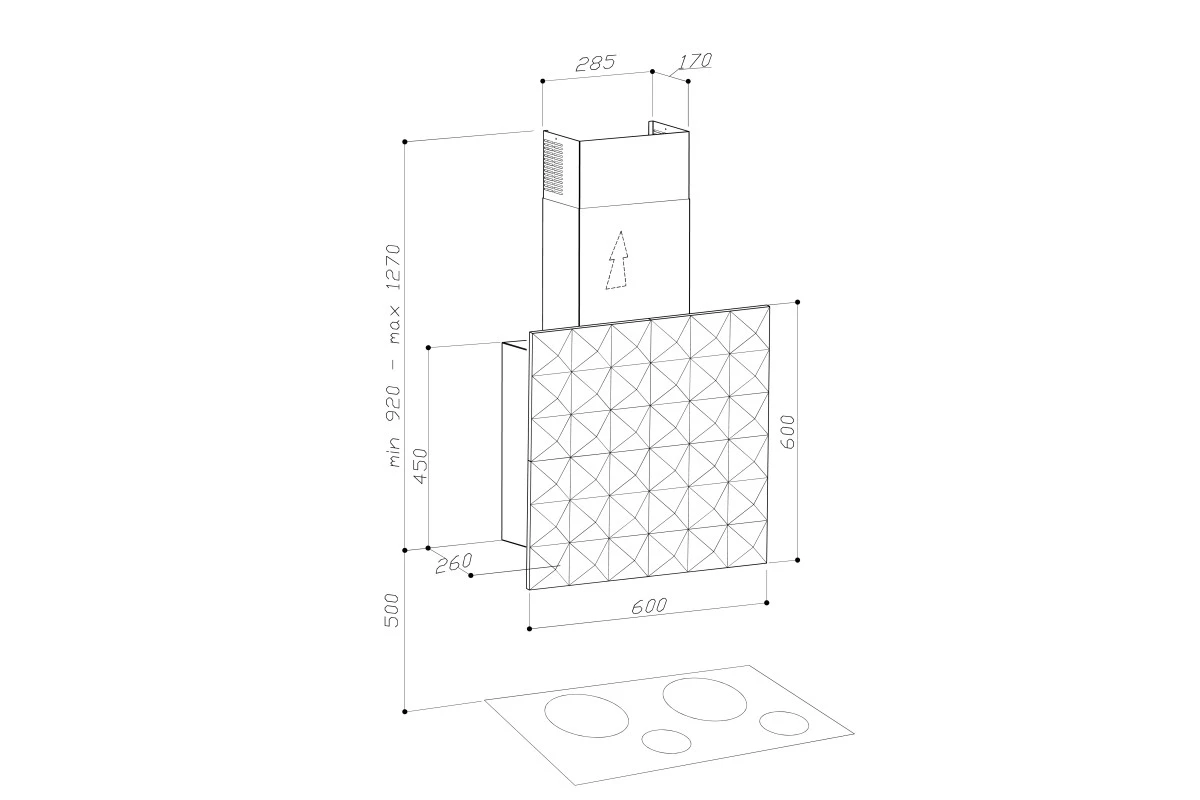 Настенная вытяжка Sirius SL 116 DUNE white